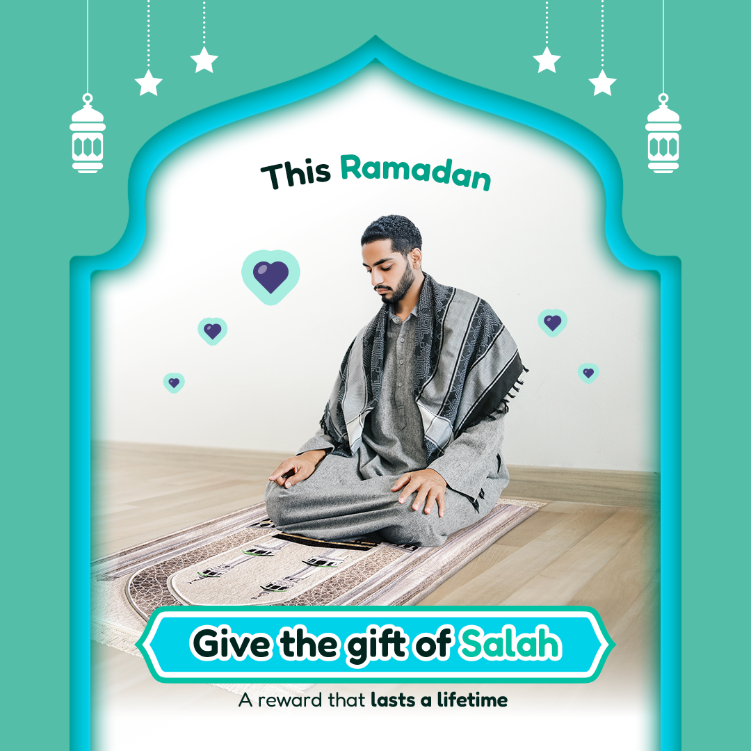 Adult Premium Padded Prayer Mat with Masjid al-Haram Design | Urban Rugs UK | A beautiful Ramadan and Eid gift for loved ones