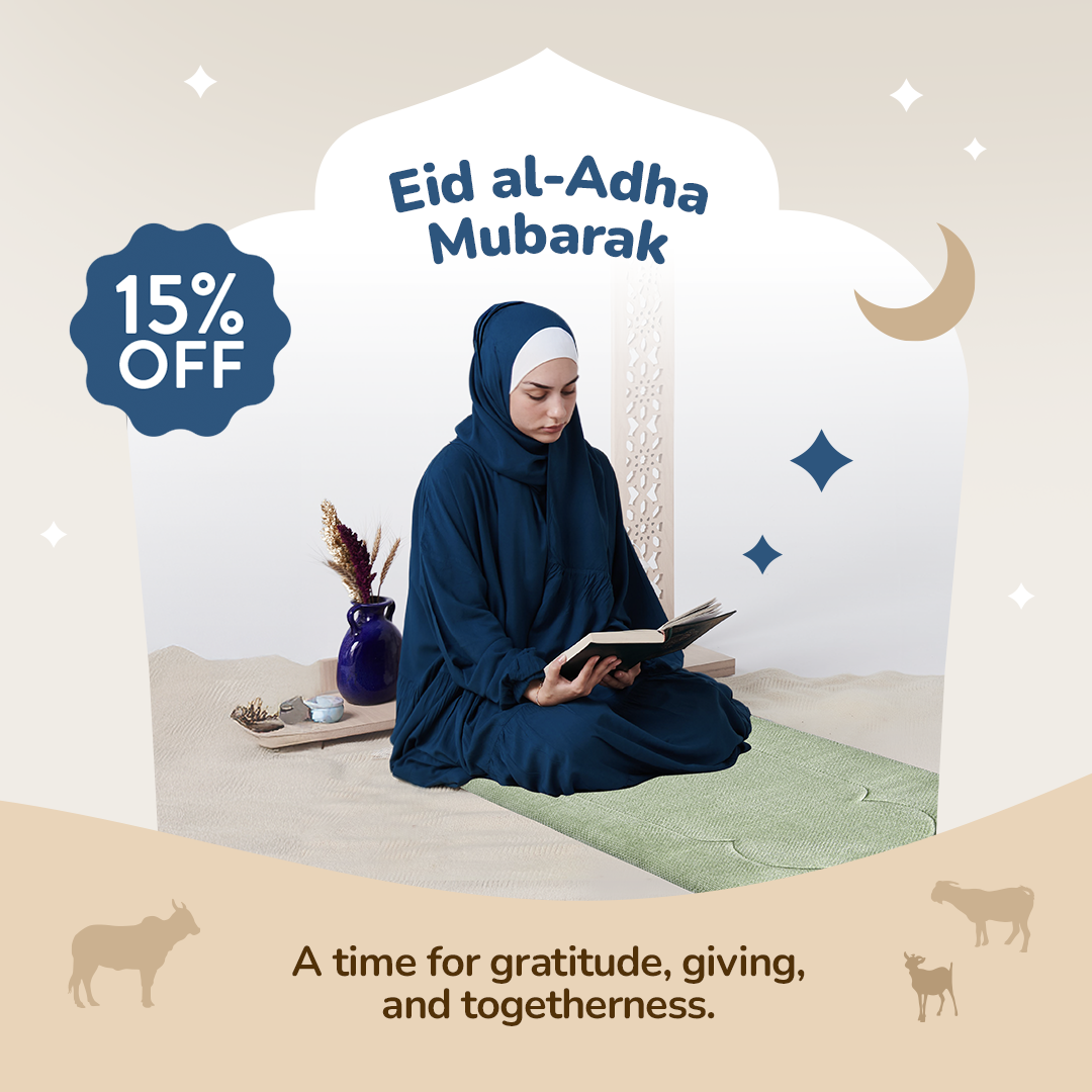 Adult Padded Prayer Mat with Luxury Sage Arch Design by Urban Rugs UK | A beautiful Ramadan and Eid gift for loved ones