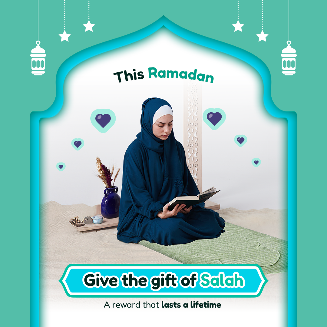 Adult Padded Prayer Mat with Luxury Sage Arch Design by Urban Rugs UK | A beautiful Ramadan and Eid gift for loved ones