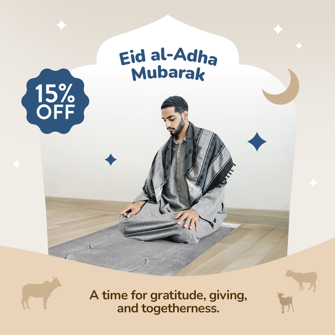 Adult Padded Prayer Mat with Luxury Coal Arch Design by Urban Rugs UK | A beautiful Ramadan and Eid gift for loved ones
