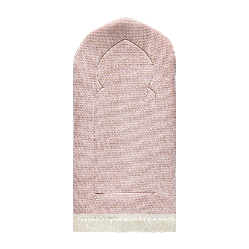 Padded Prayer Mat with Luxury Sand Arched Design by Urban Rugs UK | A beautiful Ramadan and Eid gift for loved ones