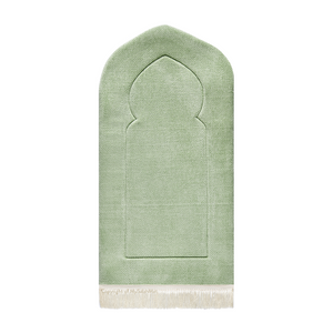 Padded Prayer Mat with Luxury Sage Arch Design by Urban Rugs UK