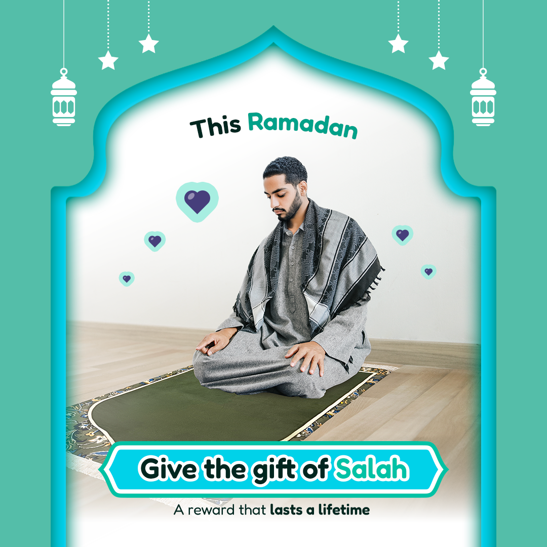 Adult Padded Prayer Mat with Madinah Elegance Design by Urban Rugs UK | A beautiful Ramadan and Eid gift for loved ones