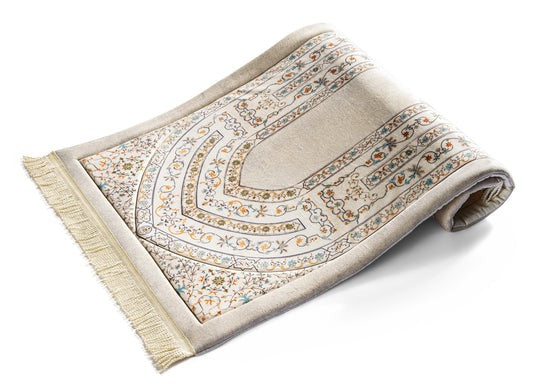 Adult Premium Padded Prayer Mat with Antique Indian Arch Design