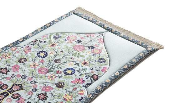 Adult Premium Padded Prayer Mat with Spring Blossoms Design