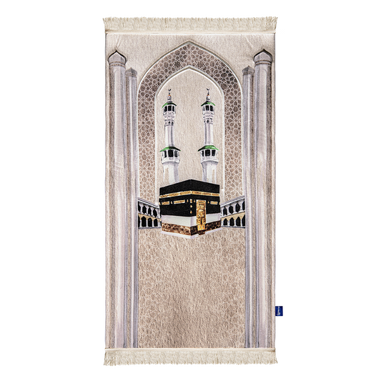 Adult padded prayer mat featuring Masjid al-Haram – Urban Rugs UK