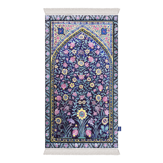 Adult padded prayer mat featuring royal blossom design by Urban Rugs UK

