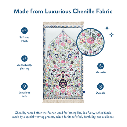 Close-up of padded prayer mat from Urban Rugs UK