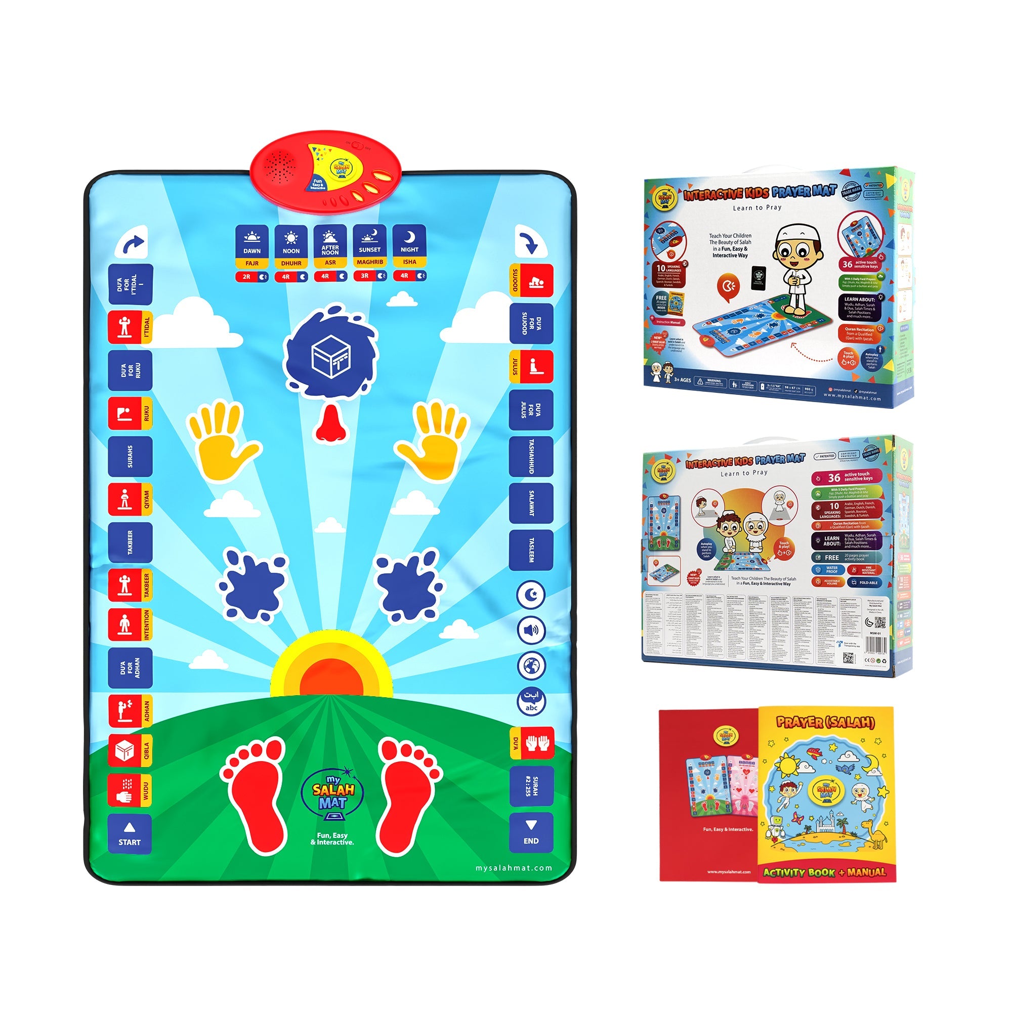 Kids Interactive Prayer Mat (Blue) | Learn Salah Step by Step