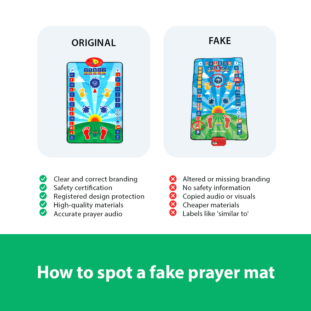 Kids Interactive Prayer Mat (Blue) | Learn Salah Step by Step
