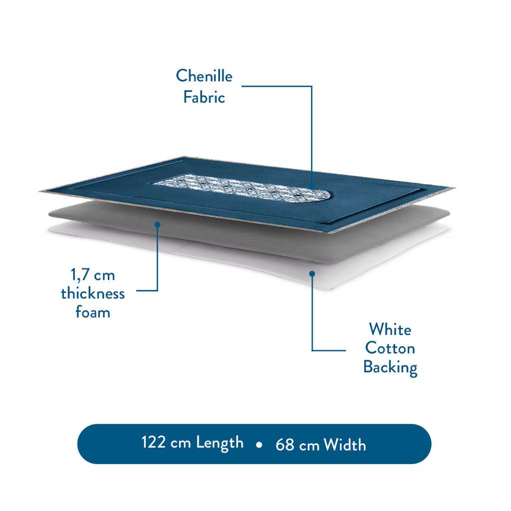 Royal Blue Design | Adult Embroidery Padded Prayer Mat