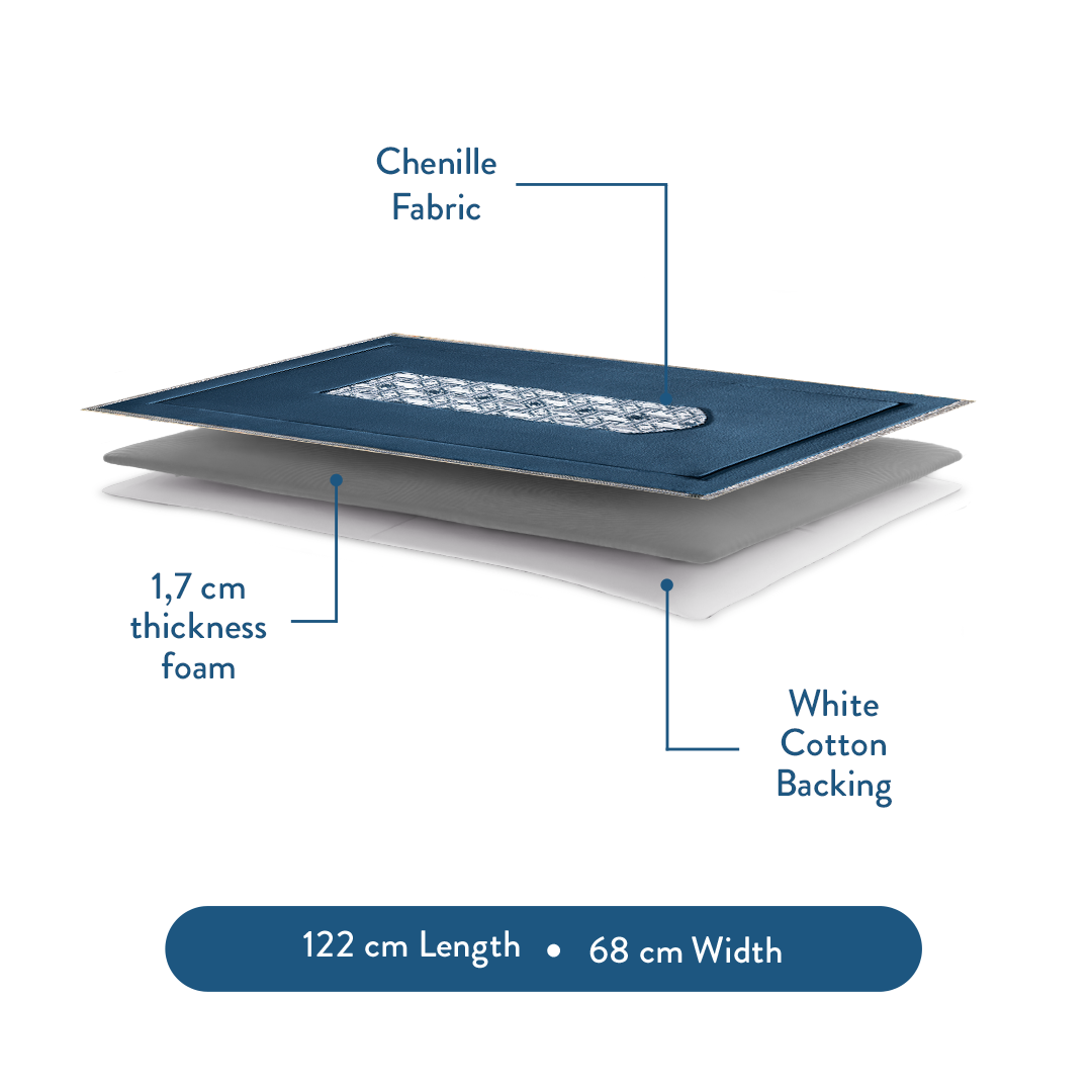 Royal Blue Design | Adult Embroidery Padded Prayer Mat