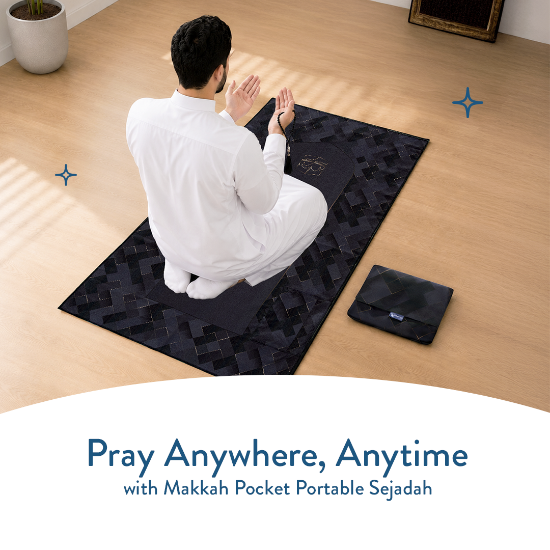 Makkah Design | Adult Pocket Portable Prayer Mat