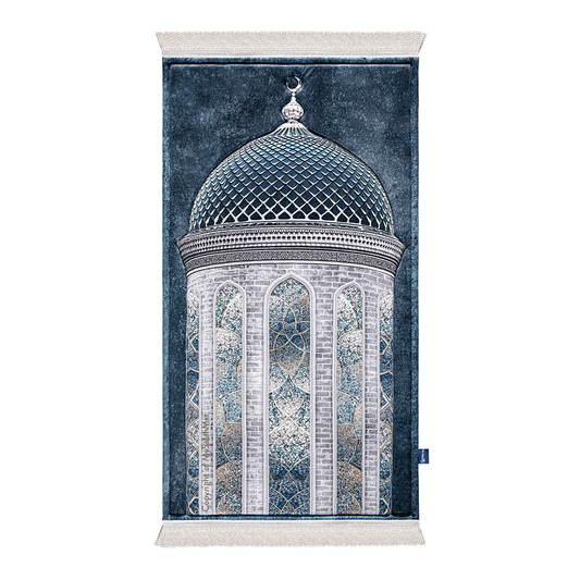 Adult Padded Prayer Mat with Crystal Dome Design by Urban Rugs UK